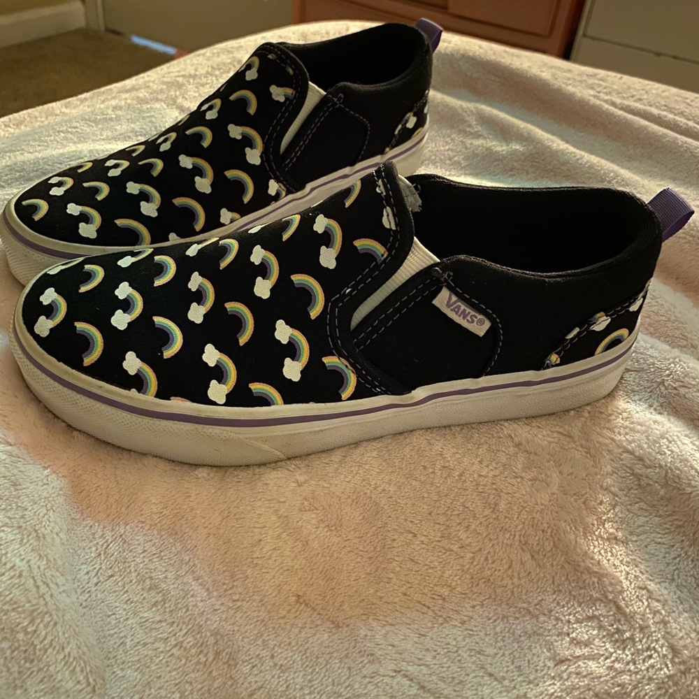 Vans Asher Rainbows Girls Size 3